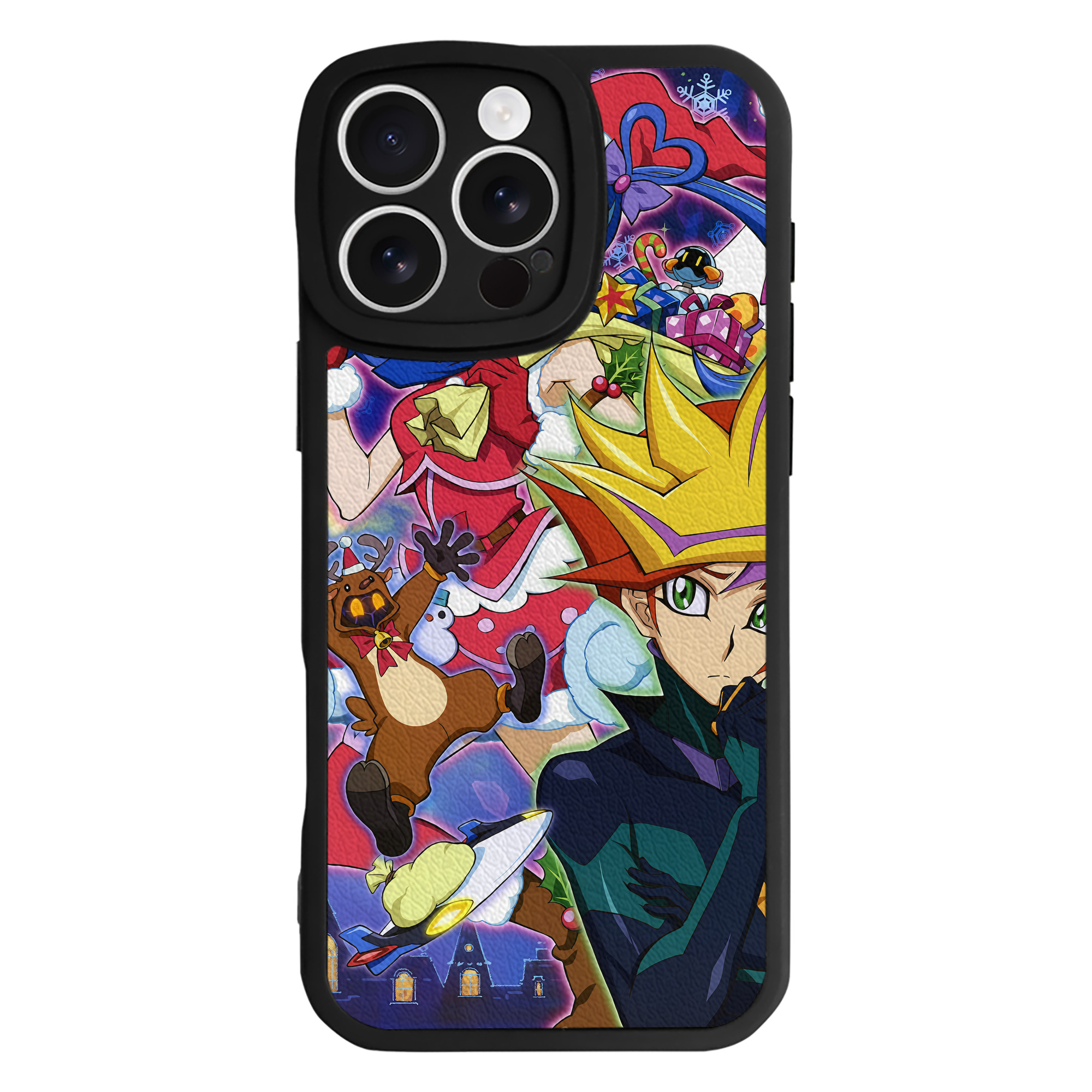 （画像用） 遊☆戯☆王 Yu-Gi-Oh! 【iPhone 16シリーズ対応】シリコンスマホケース（レザー調） 材質：シリコン